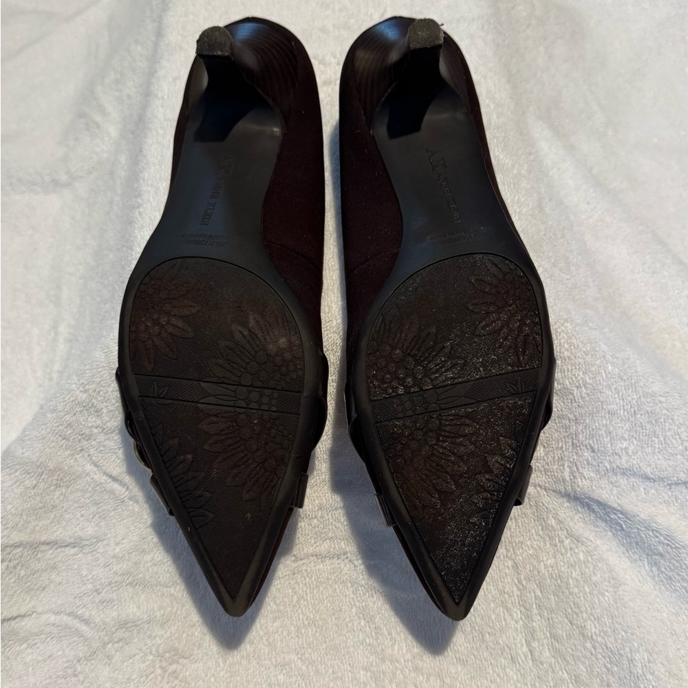Anne Klein iflex Brown Heels with Buckle Detail - Picture 6 of 6